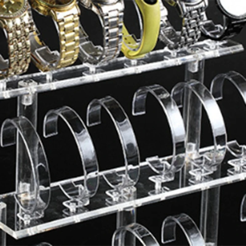(New)-Acrylic Three-Layer 18-Digit Watch Display Storage Rack