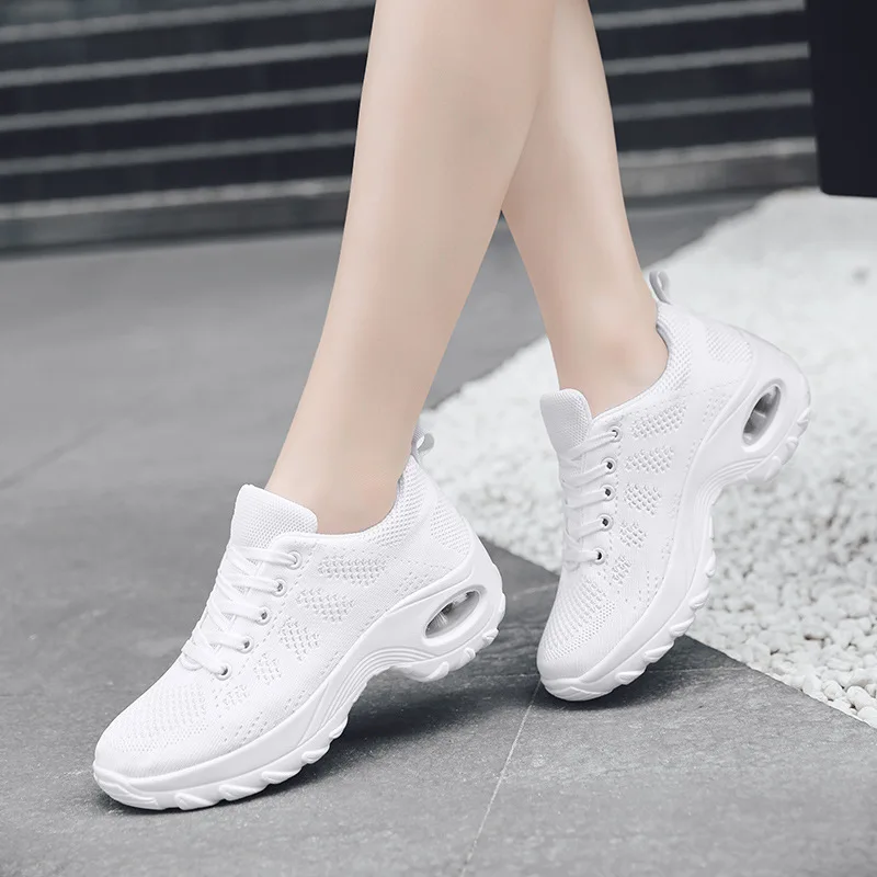 Women's Sneakers Fashion Casual Shoes New Summer Cushion Female Shoes Platform Walking Shoe Mesh Heightening Vulcanized Shoes