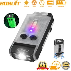 BORUiT V30 EDC LED-zaklamp Power Bank Werklamp Type-C Oplaadbare zaklamp Campingzaklantaarn met magneetzoemer en clip