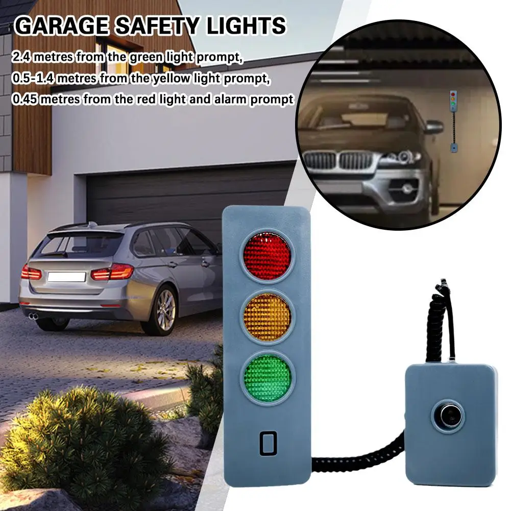 1pc Safe Light Auto Parking System Parking Stopper For Garage Led Park Assist Alarm Garage Parking Sensor Aid Car Stop Assi T6C1