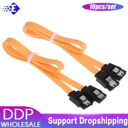 10pcs 40cm SATA 3.0 Cable SATA 3.0 III SATA3 6GB/s Hard Drive Data Cable Cord SAS Cable Dual Channel Straight Wire