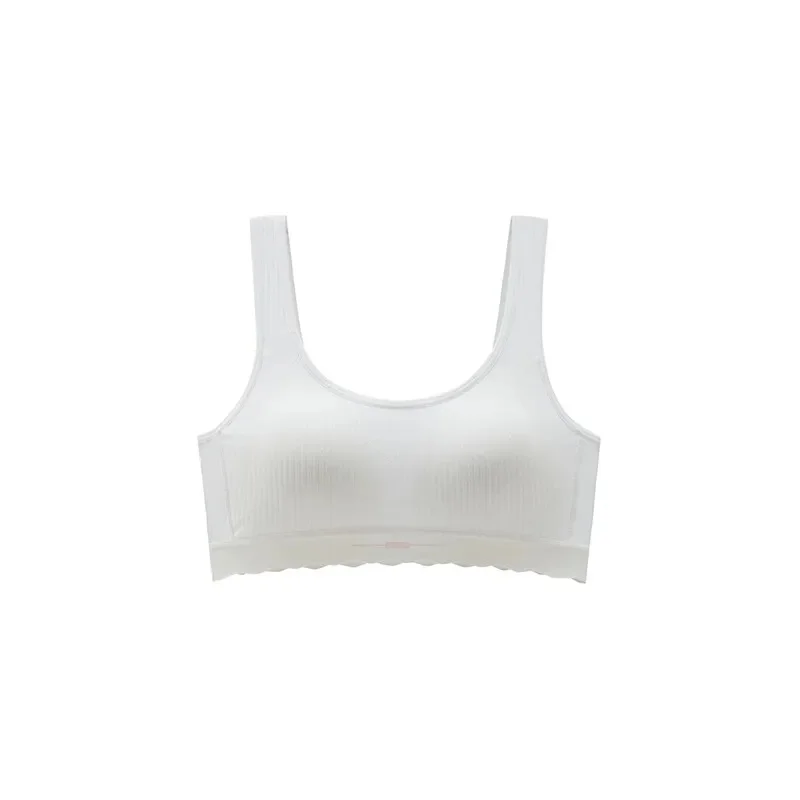 3 Stage Girls' Cotton Wireless Training Bra Puberty Teen Sports Bra for Students Young Women