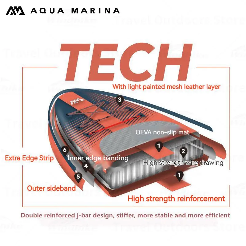 

AQUA MARINA Upgrade ATLAS Standing Surfboard 366cm Water Sports EVA Non-Slip SUP Inflatable Board Surfing Longboard With Pump