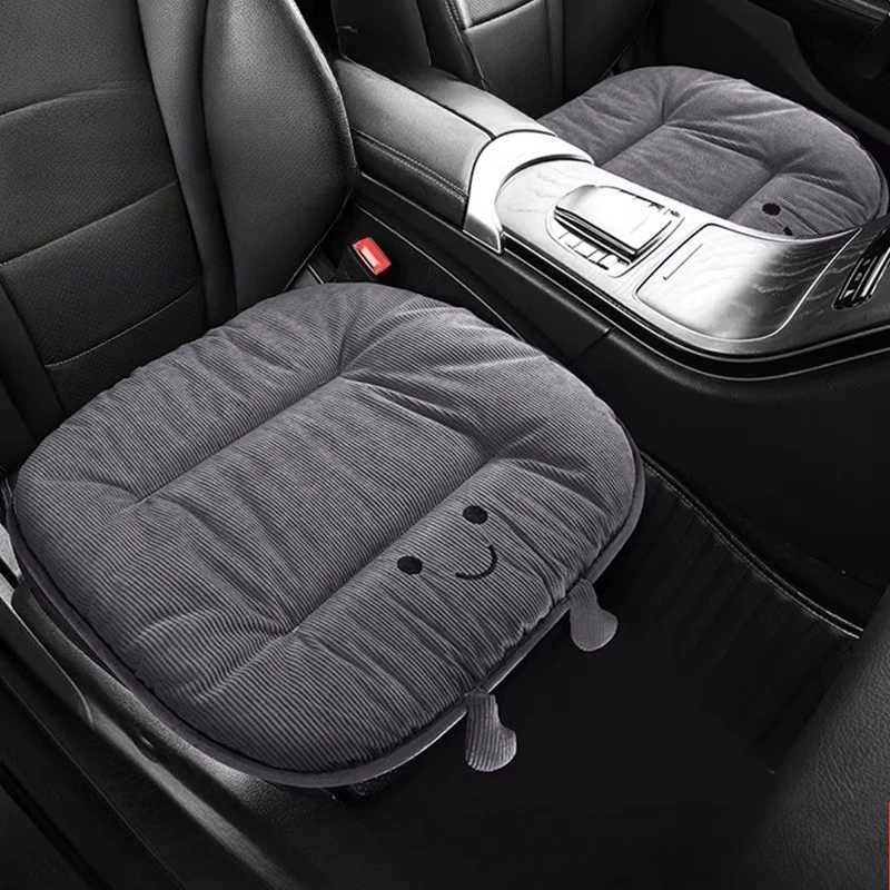 Winter Car Seat Cushion, Thickened Warm Rear Row Plush Pad, Cute Driver Seat Mat, Breathable & Ventilated