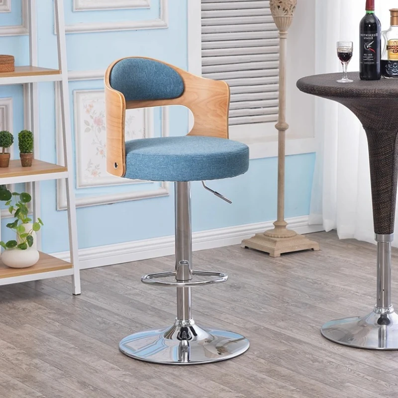 

Metal Wood Style Bar Chairs Designer Counter Adjustable Nordic Women Bar Stools Kitchen High Sgabello Cucina Alto Home Furniture