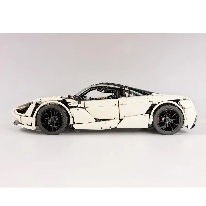 MOC-46762 de diseñador, nuevo coche deportivo de velocidad de ciudad súper blanco, 3176 piezas, modelo de bloques de construcción, juguetes educativos de cumpleaños para niños y adultos