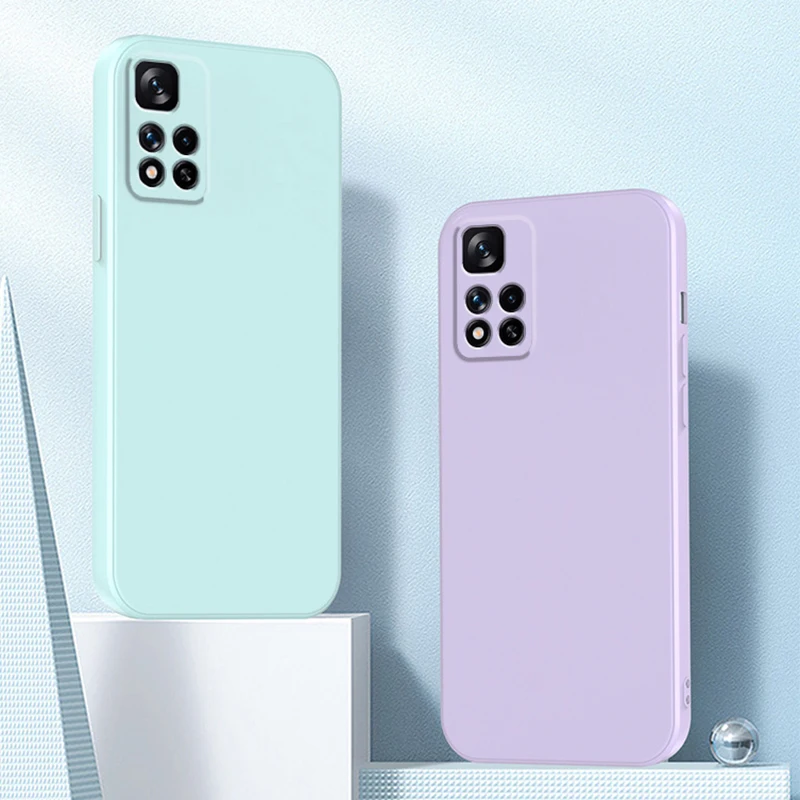 

Original Square Liquid Silicone Case for Xiaomi Redmi Note 11 11T 11E Pro Plus Funda Note11 11Pro ProPlus 11S 11SE 5G Soft Cover