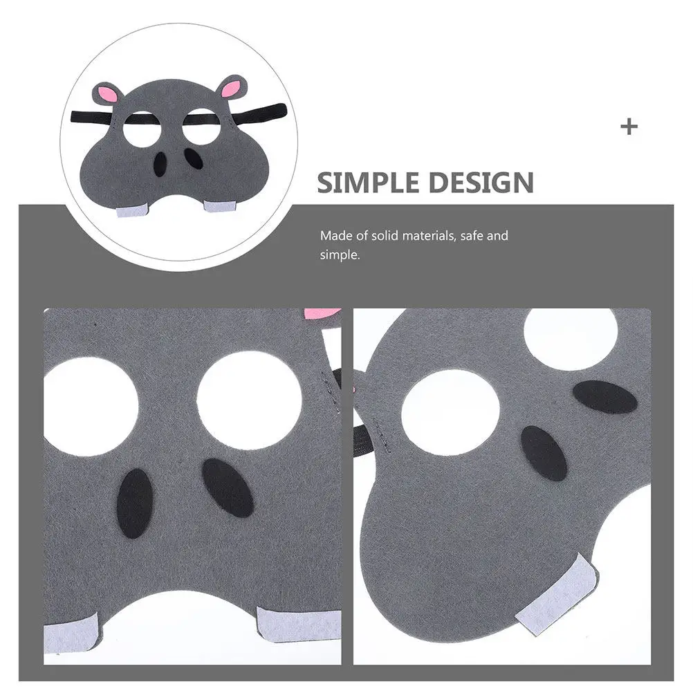 5Pcs Comfortable Non-Woven Fabric Animal Mask Lovely Cute Cartoon Animal Mask for Kids Party Cosplay Stage Performance Halloween