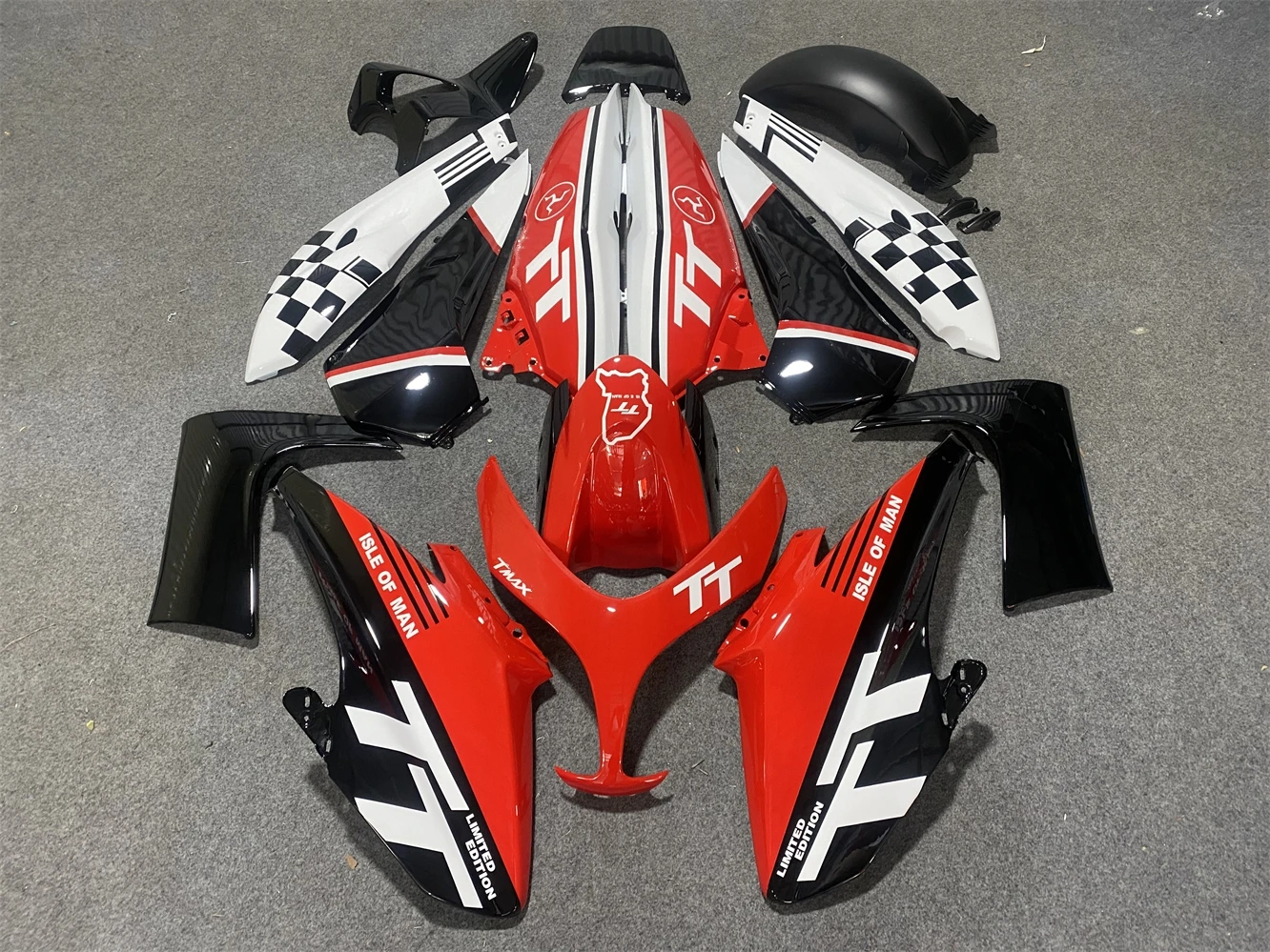 

Motorcycle Fairing kit for Yamaha TMAX500 08-11 500 2008 2009 2010 2011 Fairing Red White Black motorcycle guard