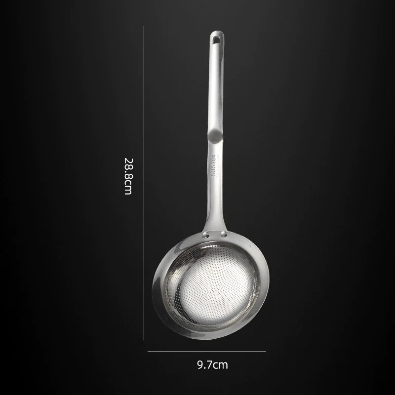 Stainless Steel Fine Mesh Spoon for Skimming Oil from Hot Broths Straining Tea Leaves and Sifting Flour Sugar in Baking