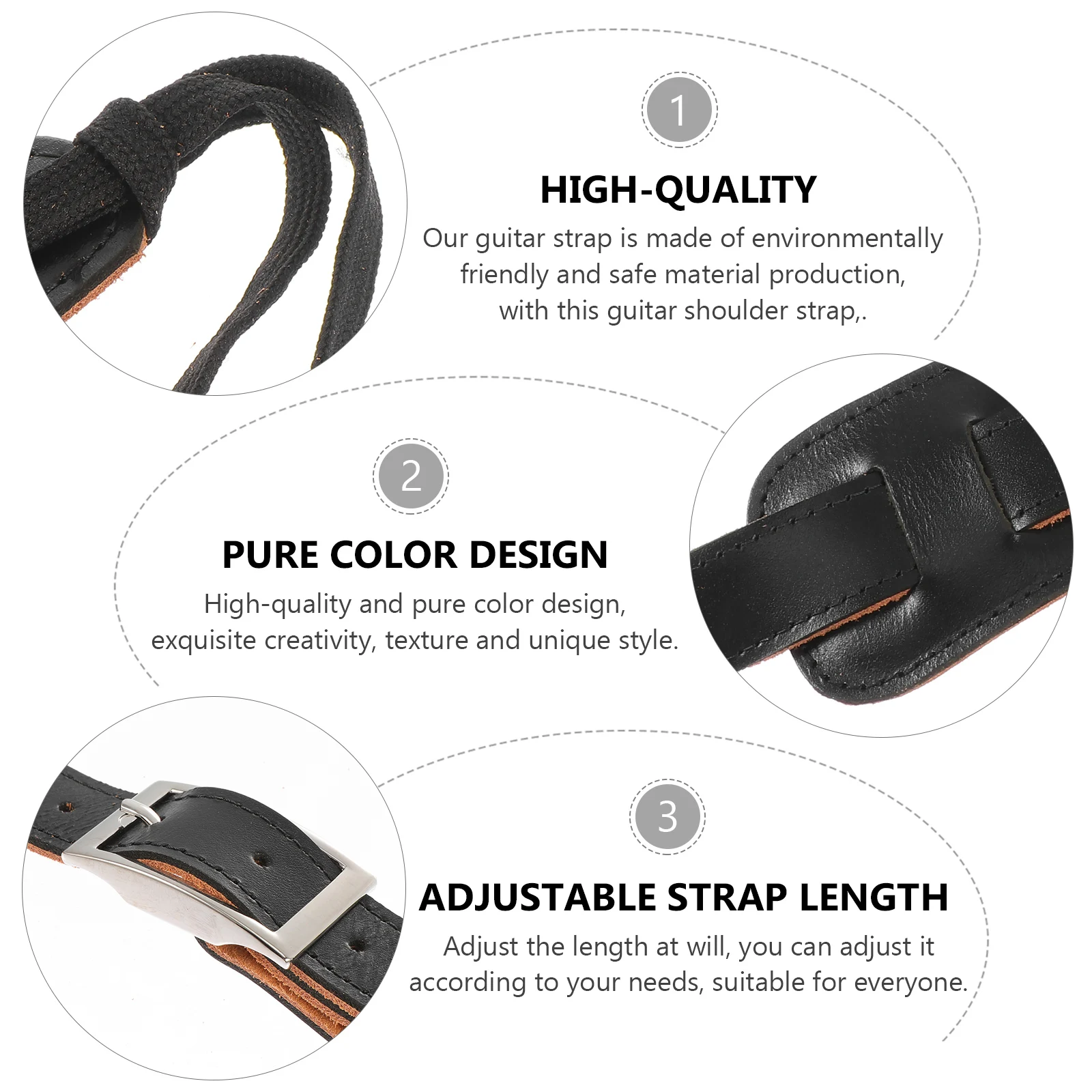 

Guitar Strap Shoulder Pad Acoustic Electric Boho Belt Unique Cowhide Design Straps