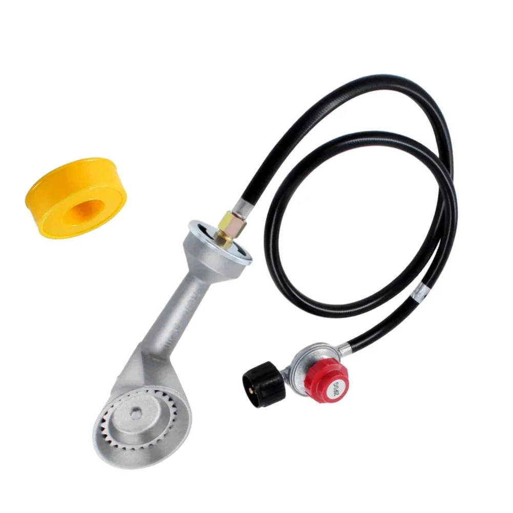 High Pressure Cast Iron Propane Burner Head With 0-20PSI Adjustable Regulator And Hose Kit For Outdoor Turkey Fryer Stove Cookin