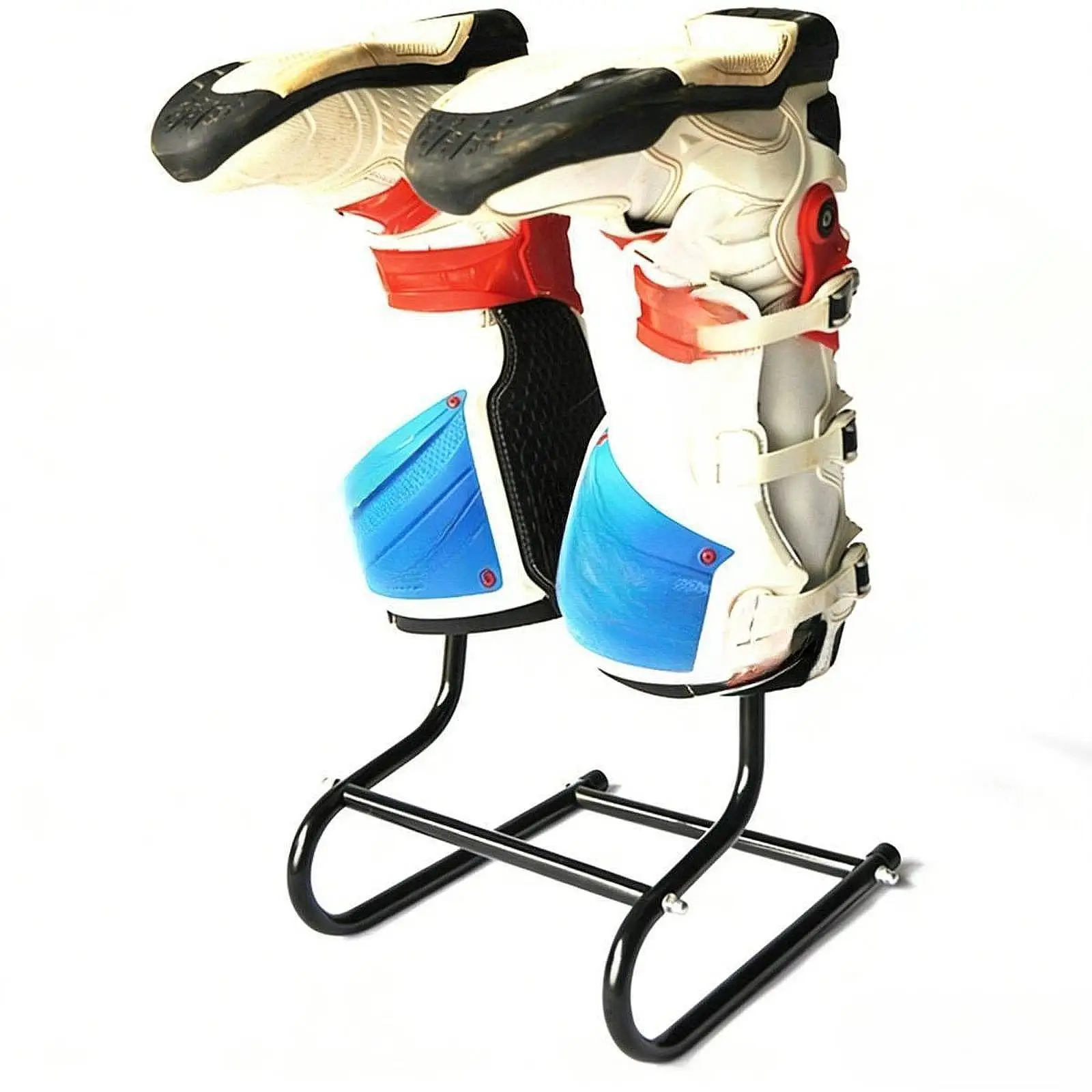 

Motorcycle Boot Cleaning Stand Steel Drying Rack Practical Holder Easy Use for Racing Adventure Riding Boots