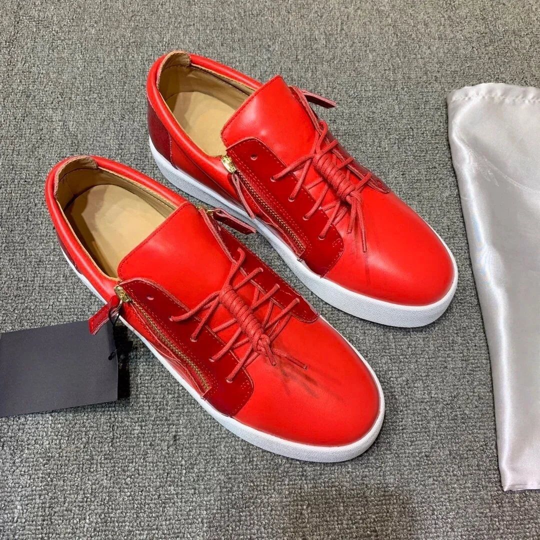 موضة جديدة أحذية رياضية كاجوال للرجال العلامة التجارية مصمم النساء أحذية التنس الفاخرة الجلد الحقيقي GZ المتسكعون أحذية رياضية 35-48 G0550 #3