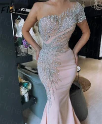 Fashion Princess Pink Formal Evening Dress Handmade Beadings Wedding Party Gown with Detachable Skirt 2023 Custom Made Plus Size