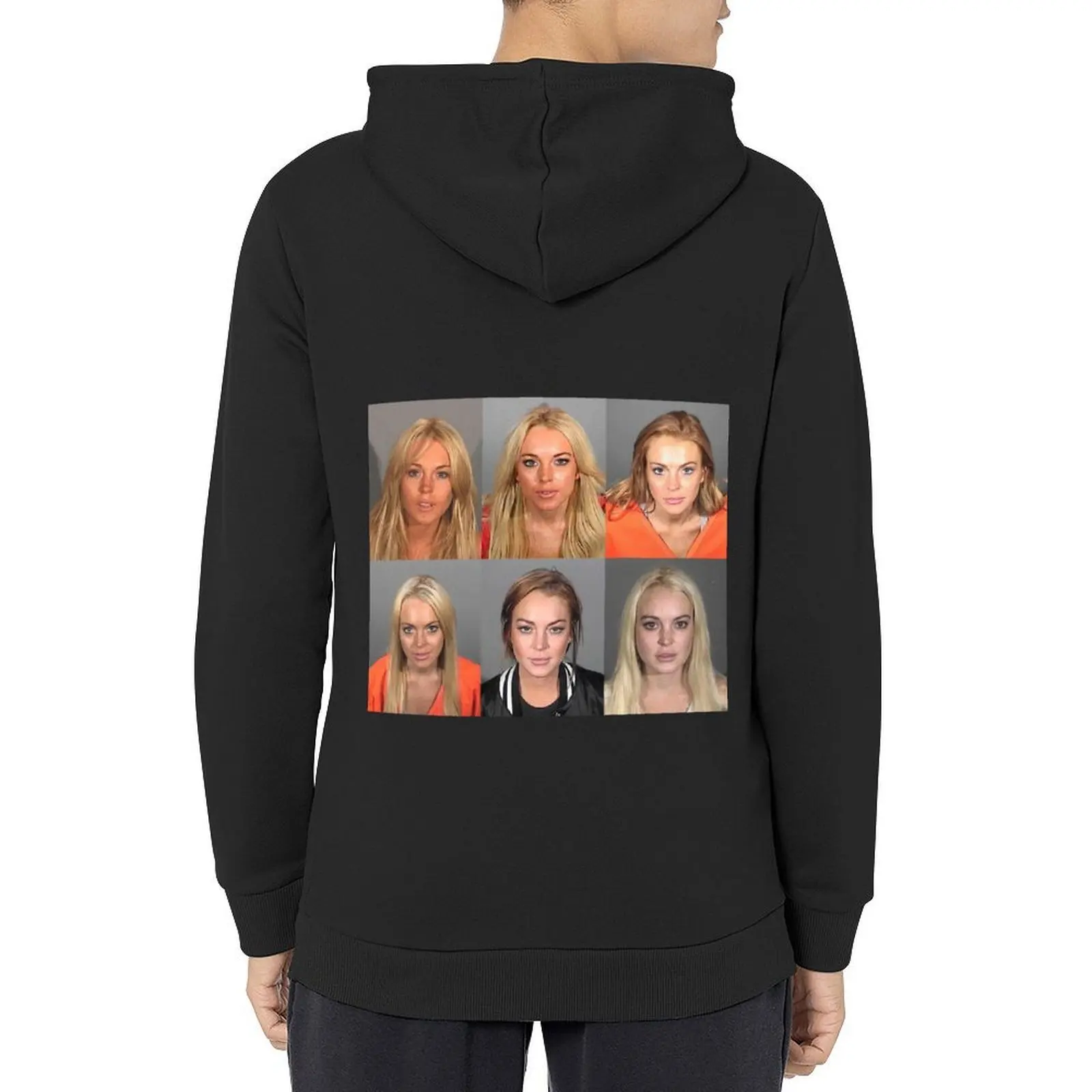 

Lindsay Lohan Mugshot Funny Hoodie winter clothes male clothes fashion men anime clothes graphic hoodie
