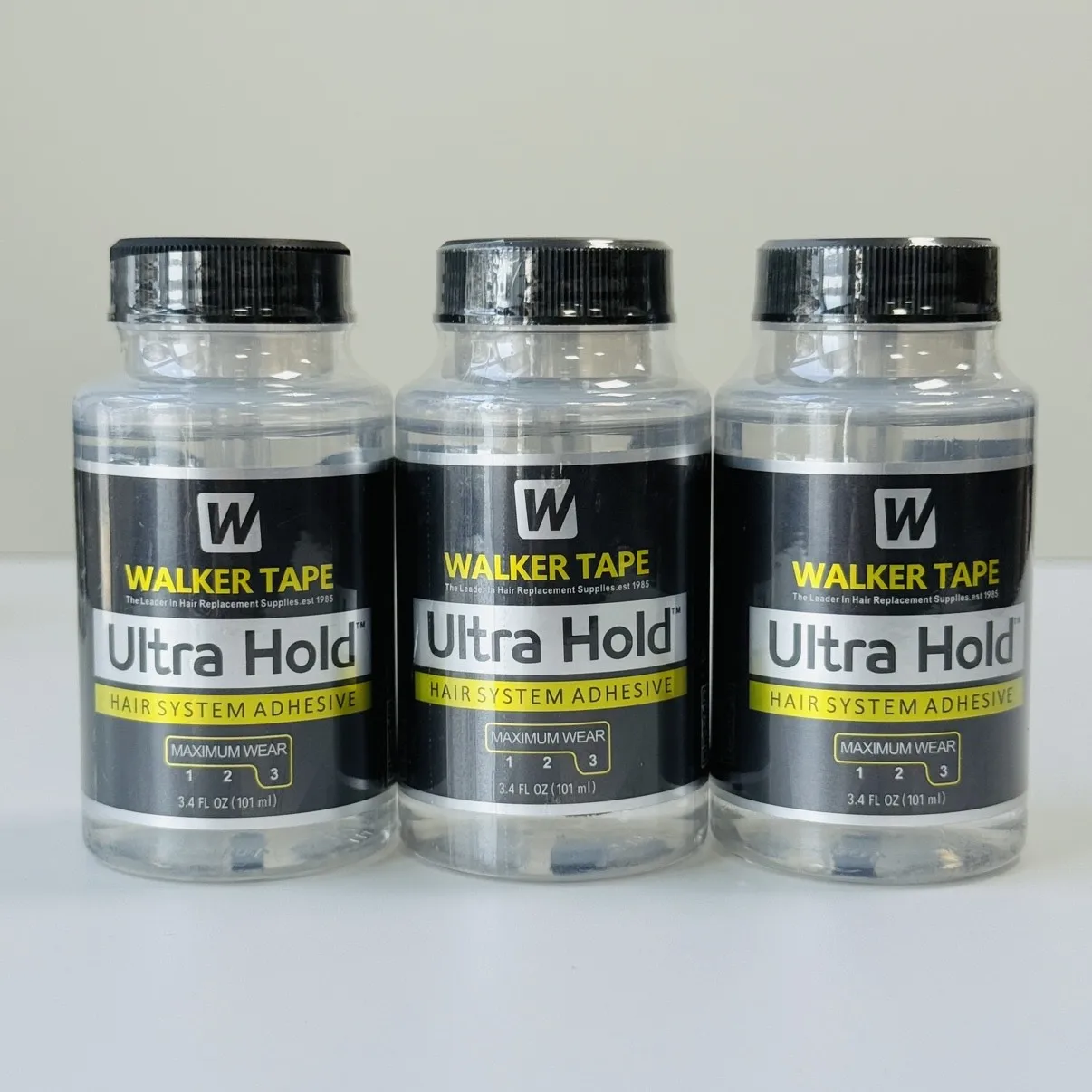 Walker Tape Ultra Hold 3,4 fl oz 101 ml pelucas de encaje y peluquines Kit de pegamento para peluca de encaje impermeable got2b pegamento para peluca sujeción adicional