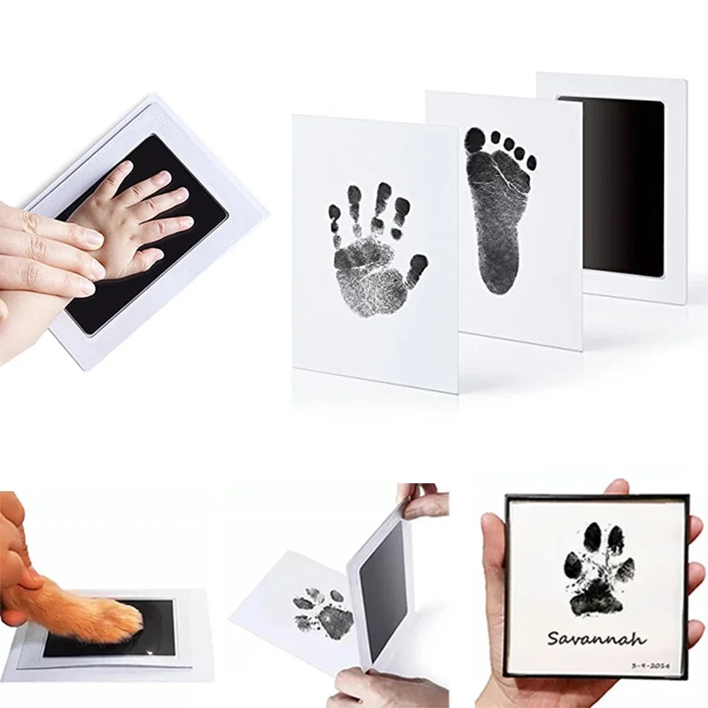 Footprints Handprint Ink Pads Kits for DIY Photo Frame Accessories Baby Pet Cat Dog Paw Prints Souvenir A+