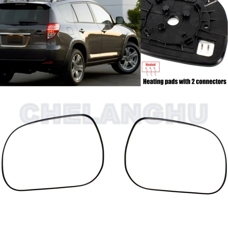 

Heated Rearview Mirror Glass For Toyota RAV4 2006 2007 2008 2009 2010 2011 2012 Pair Left+Right Mirror Glass car acesssories