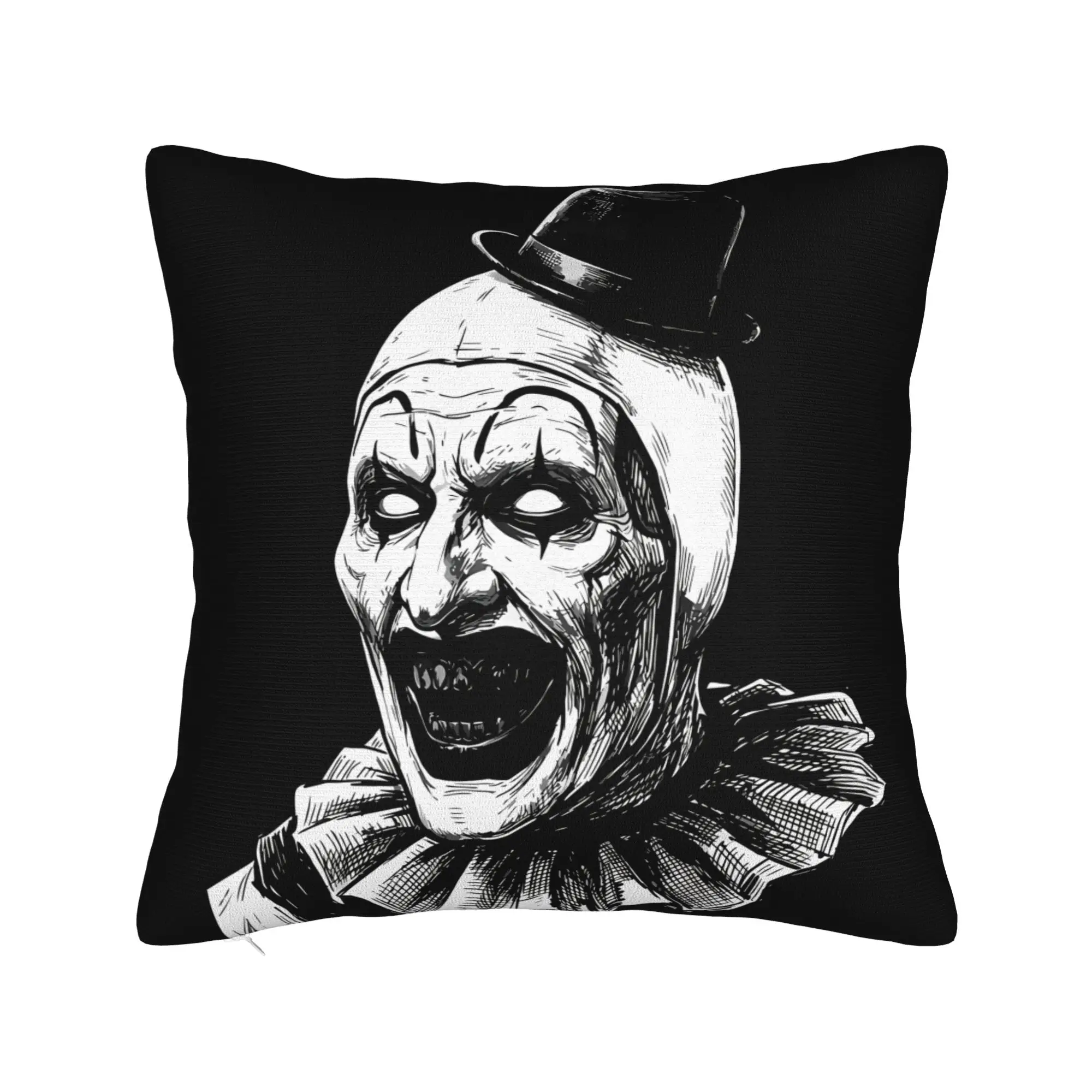 Terrifier Movie Pillow Case  Soft Pillow Cover Retro Trendy Pillowcases For Sofa Bedroom Home Decor
