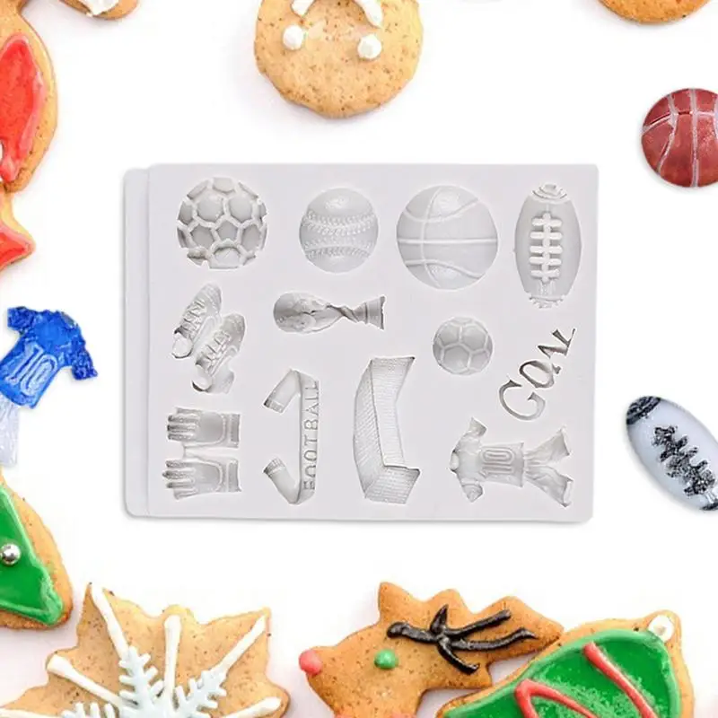 Soccer Ball Silicone Molds Football Birthday Party Silicone Molds for Baking Mold Easy to Demold Food-Grade High-Temperature