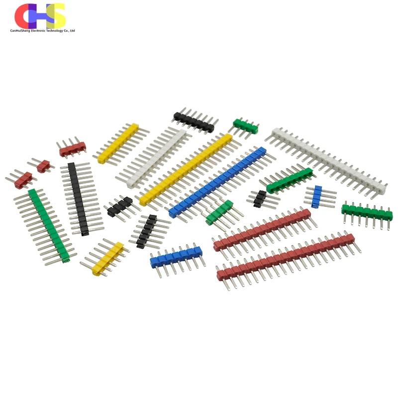 (20-100PCS) 2.54mm Single Row Male Pin Header Brass Nickel Plated 2/3/4/5/6/8/10/12/15/20/40 Pin PCB Connector Strip For Arduino