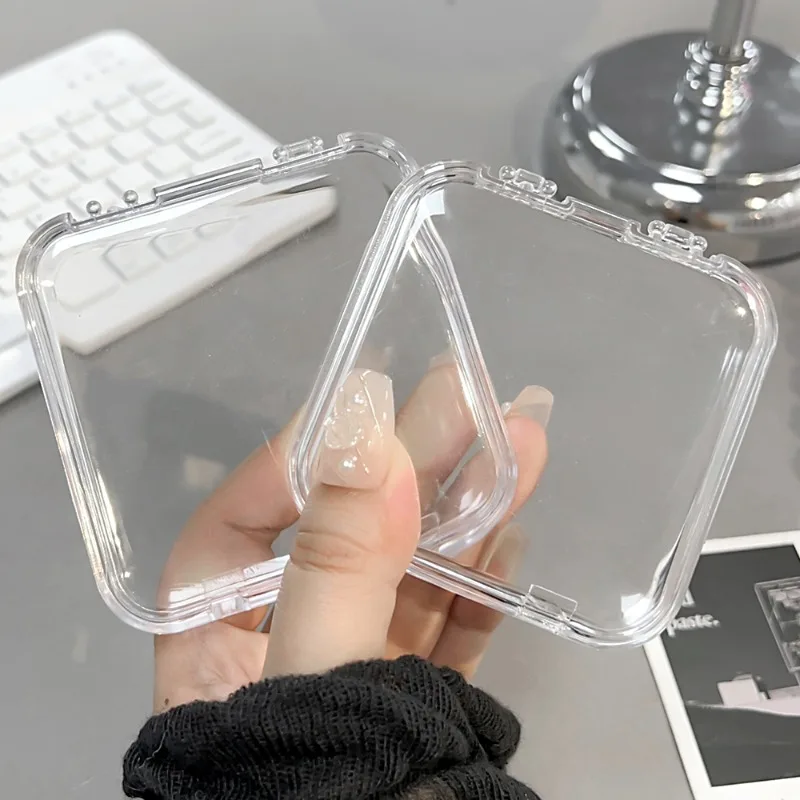 10/1x Square Storage Box Transparent Acrylic Packaging Boxes for Earrings Necklace Bracelet Nail Art DIY Jewelry Organizer Case