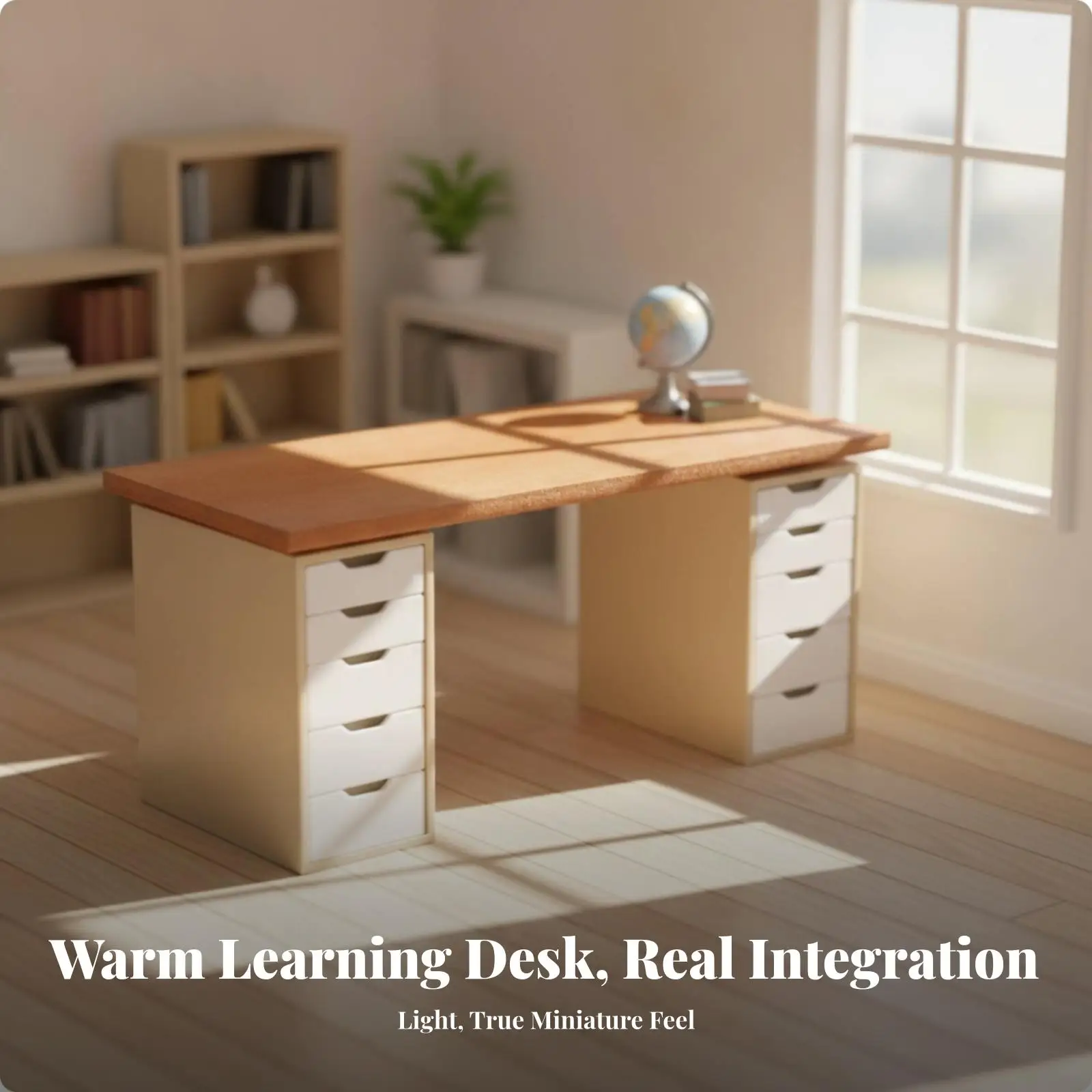 Miniature Office Desk Scaled-down Dollhouse Office Desk Furniture Authentic