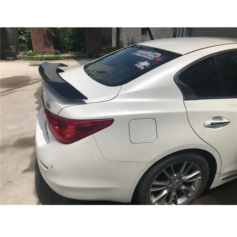 High Spoiler Wing For Infiniti Q50 Q50S/2014-2025  ABS Plastic Car Trunk Rear Tail Lip Body Kit