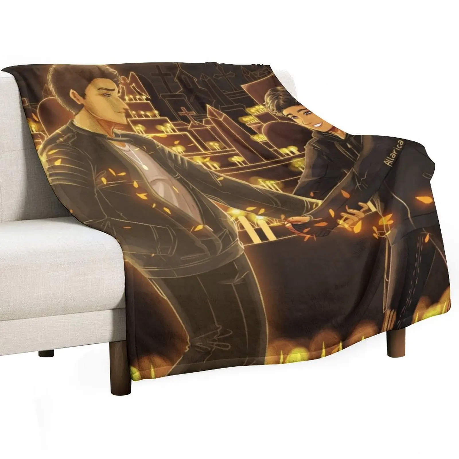 Cemetery Boys Throw Blanket Giant Sofa Multi-Purpose Bed Fashionable Plaid Blankets