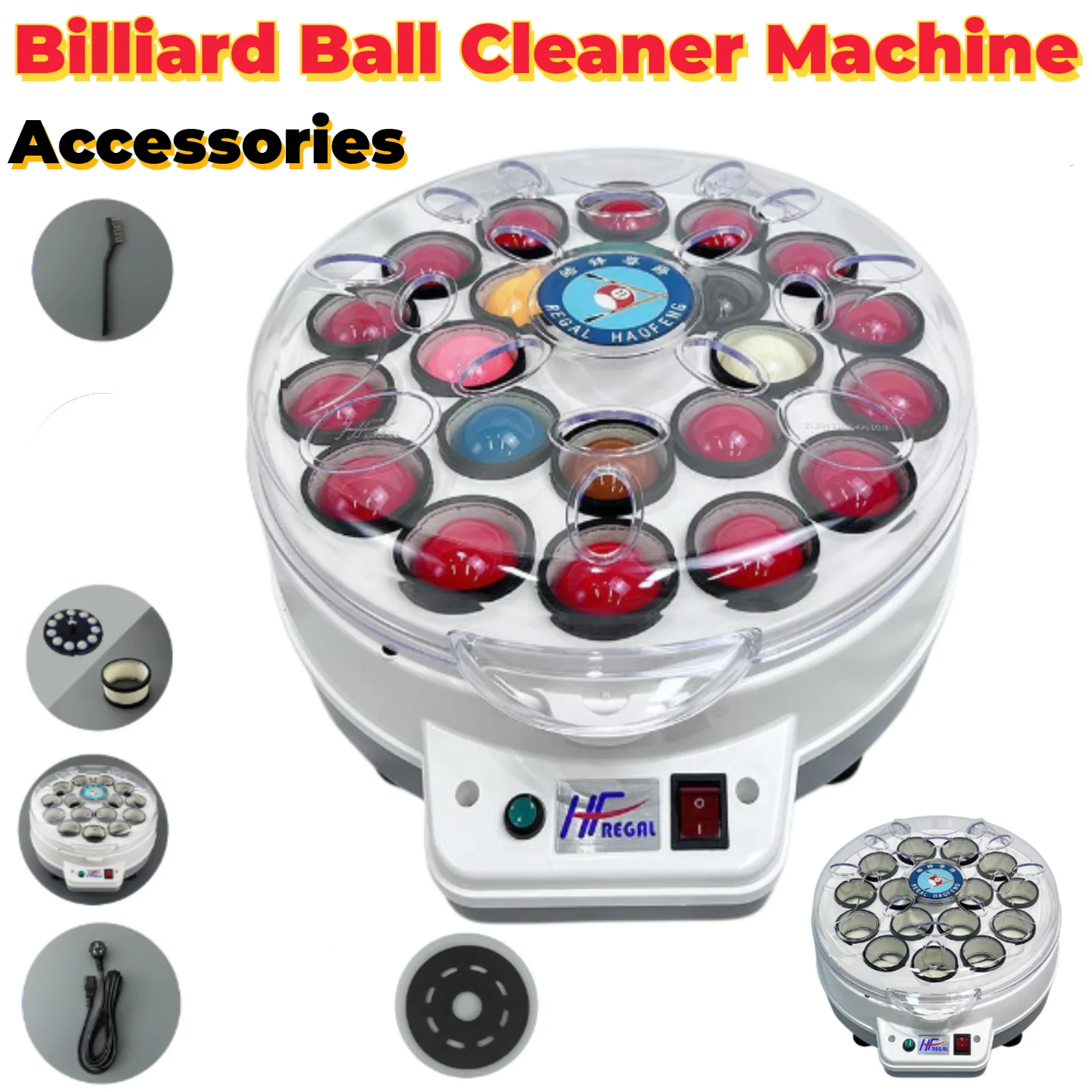 

Electronic Automatic Billiard Pool/Snooker 22 pcs Balls Cleaner,Billiards Balls Washing Machine with Full Set Accessories