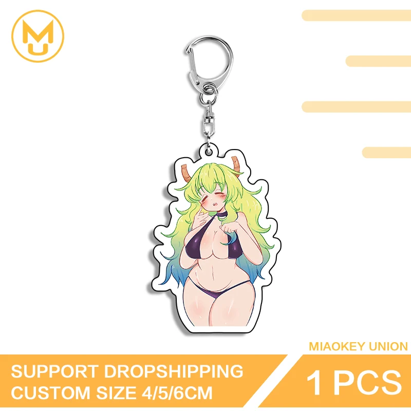 Alluring Bikini Waifu Rukoa‌ Seductive Enchanting Double Sided Acrylic Keyring Daily Wear Exclusive Design Novelty Accessories