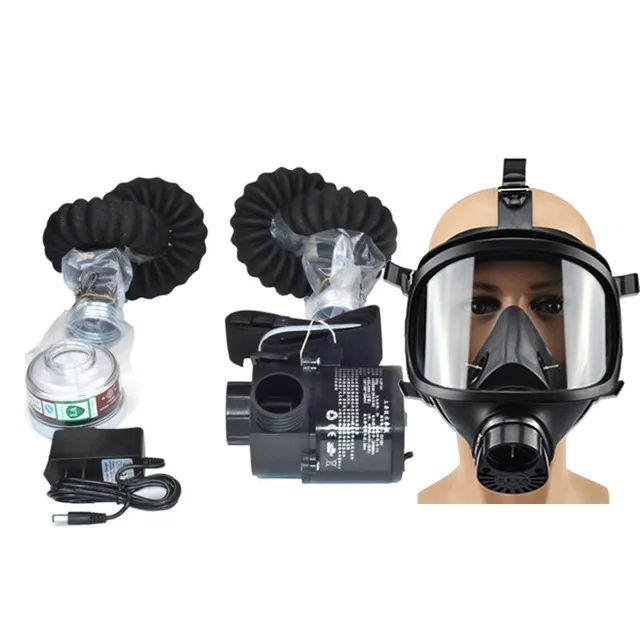 Protective Electric Constant Flow Supplied Air System Gas Mask Respirator Workplace Safety Supplie Full Face Gas Mask Respirator