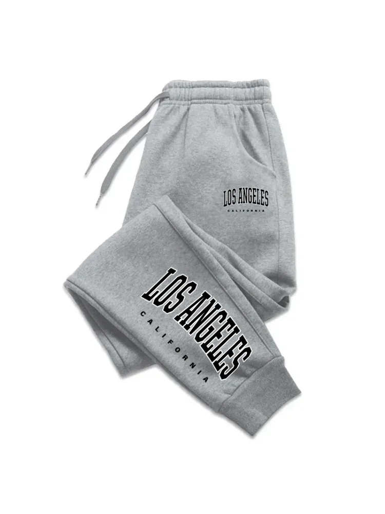 Los angeles das mulheres dos homens sweatpants cintura elástica casual ao ar livre jogging calças de