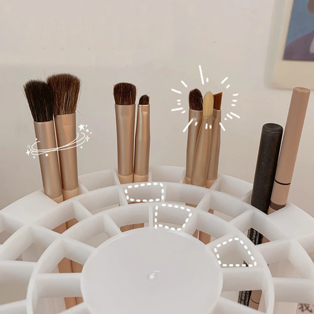 Makeup Brush Holder 49 Hole for Drying Pen Make Up Brushes Painting Storage Box Table Organizer Tools Storage Holder Cosmetics