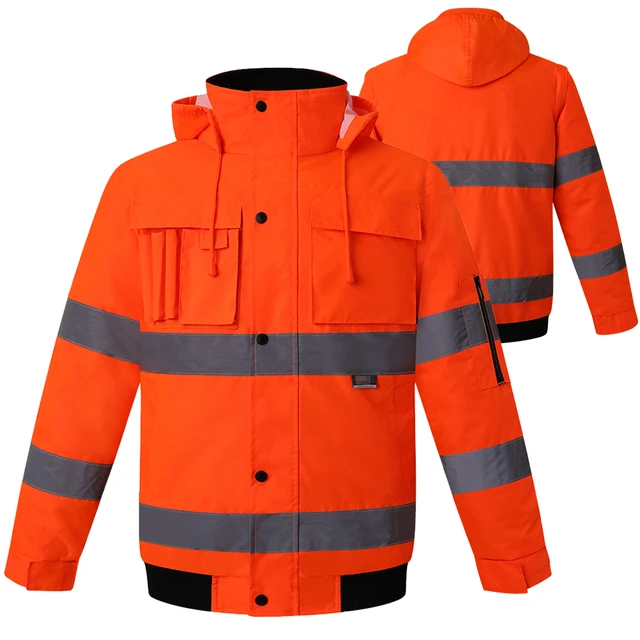 Safety orange winter jacket hot sale