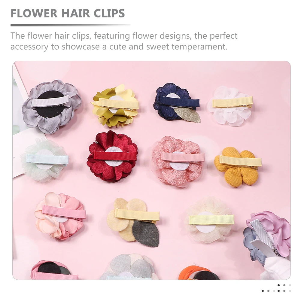 

15 Pcs Flower Hair Clips Headwear Set Girls Hair Accessories Stylish Comfortable Daily Wear