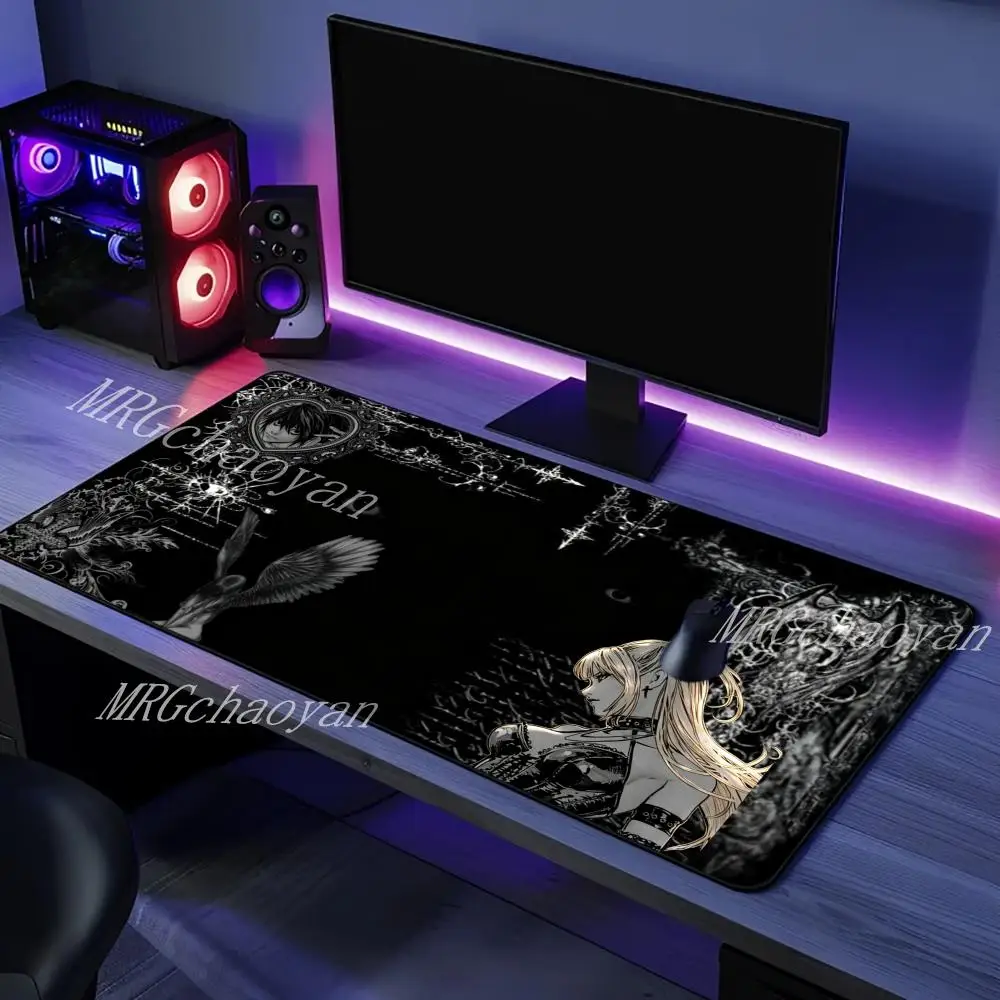 Large Black & White Girl DeskMat Death Note Anime Mousepad Computer Gamers Mouse Pad Gaming E-sports Keyboard mat PC Accessories