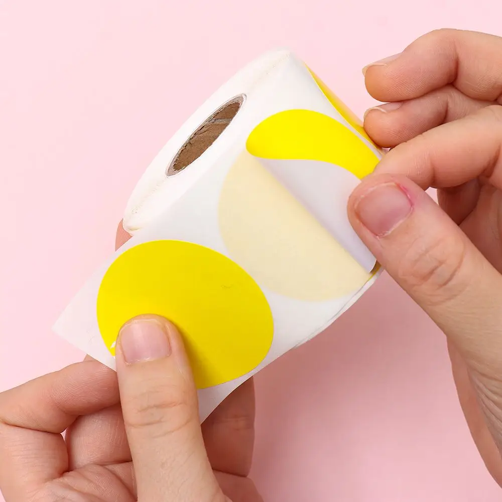 Name Tag Direct Thermal Label Thermal Sticker Circle Thermal Sticker Self-Adhesive Label Round
