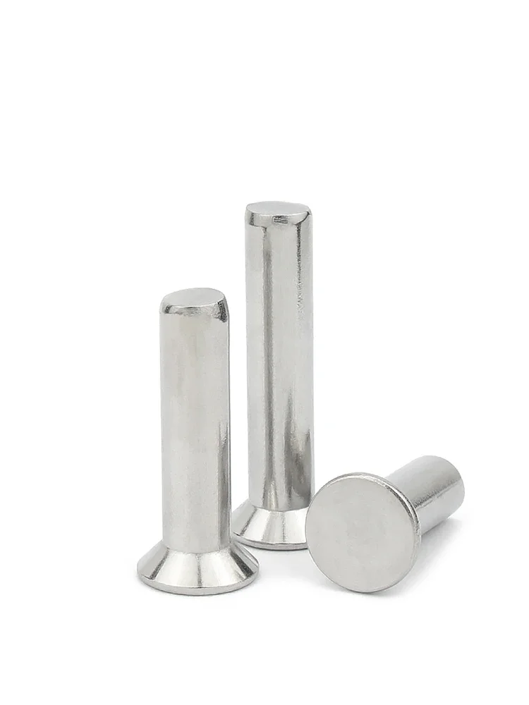 

5~100pcs M2 M2.5 M3 M4 M5 M6 M8 Self Plug Flat Countersunk Solid Rivet 304 A2 Stainless Steel Gb869 For Label Name Plate