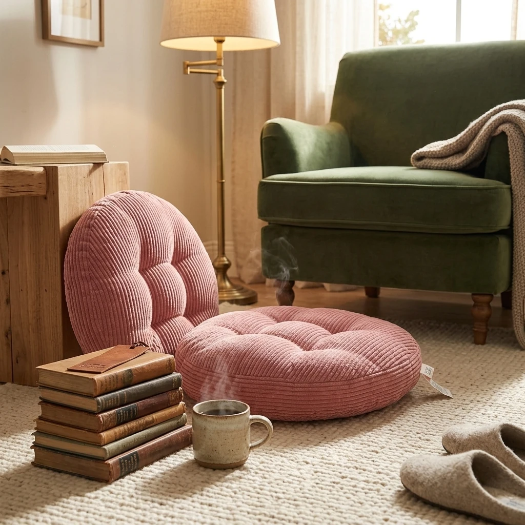 Rond dik corduroy stoelkussen, - Meditation Cushion Zafu recensie en prijs