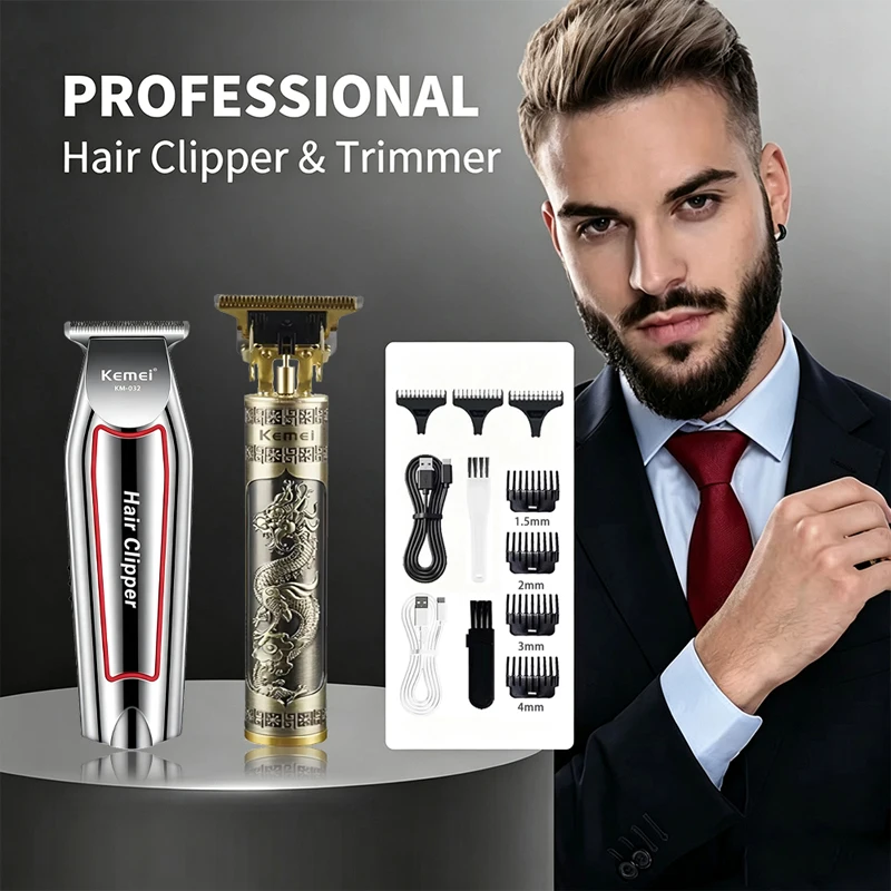 KEMEI KM-T9 KM-032 professional electric hair clipper cordless hair clipper men's hair clipper electric shaver hair clipper kit