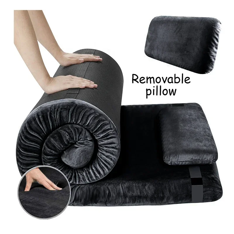 Roll Up Memory Foam Camping Mattress | Portable Folding Sleep Mat Waterproof Cover Travel Bag