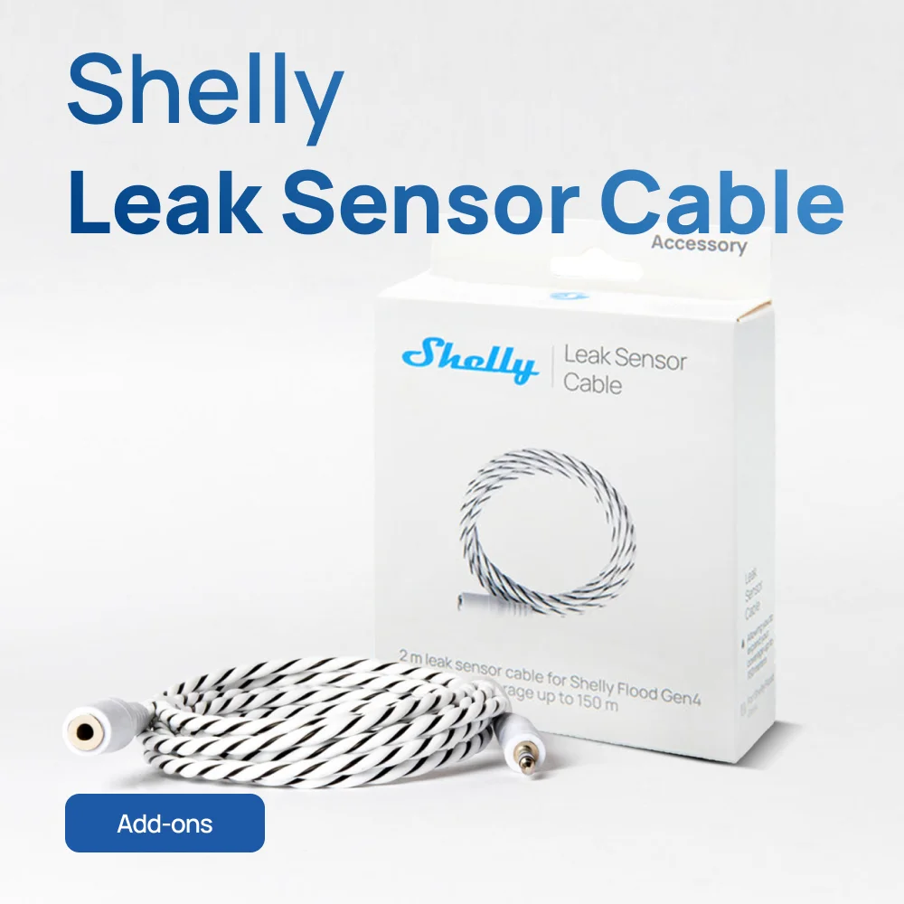 Shelly Leak Sensor Cable Extend Your Shelly Flood Gen4 Setup with Leak Sensor Cable. Expand Your Coverage of Shelly Flood Gen4