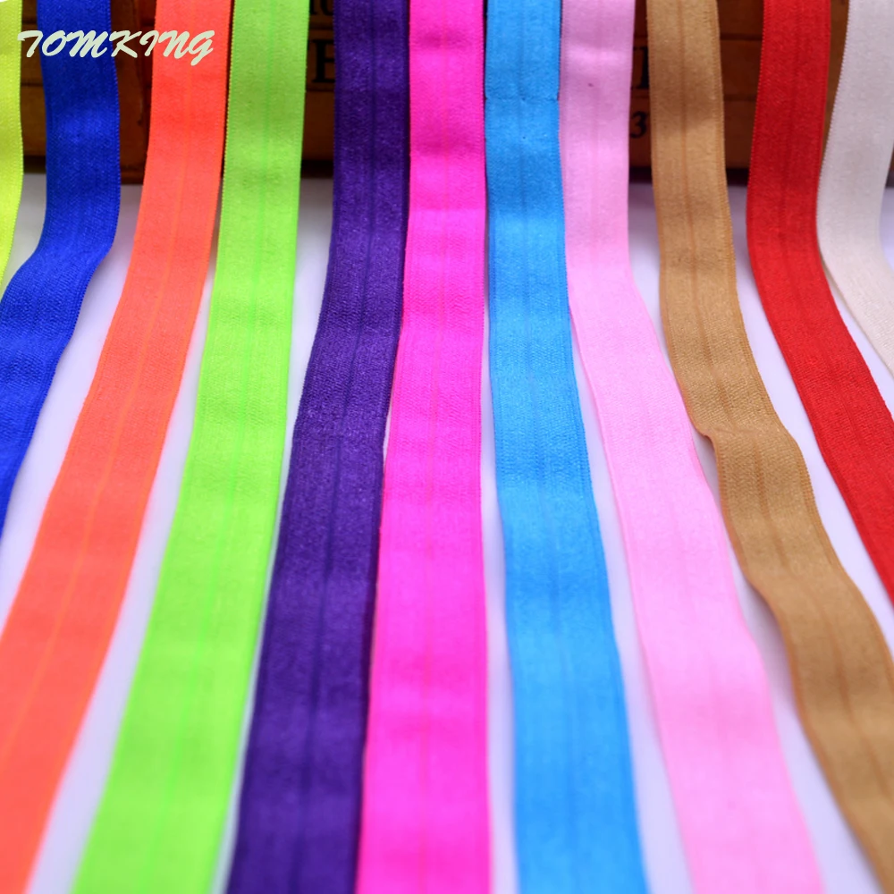 5/8''(15mm) hair  tie light color binding tape elastic ribbon lace trim webbing solid headwear handmade DIY decoration crafts