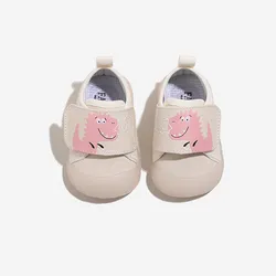 New Spring Baby Shoes Canvas Cute Dinosaur Toddler Girls Barefoot Shoes Non-slip Fashion Little Boys Sneakers EU 16-25