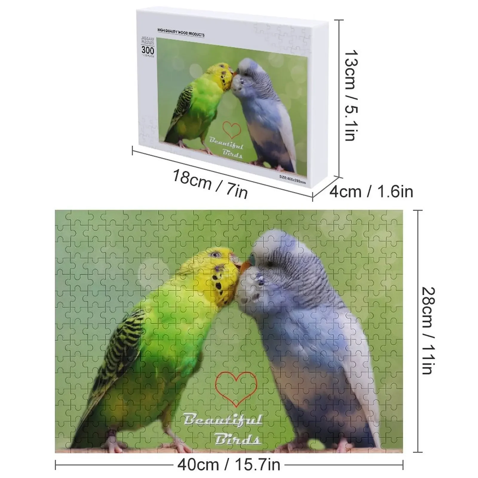 Budgies birds Jigsaw Puzzle Game Children Custom Gift Puzzle