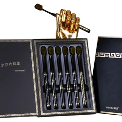 6/box black gold upscale gift box soft hair deep clean teeth travel portable home oral care suitable for adult daily use for b