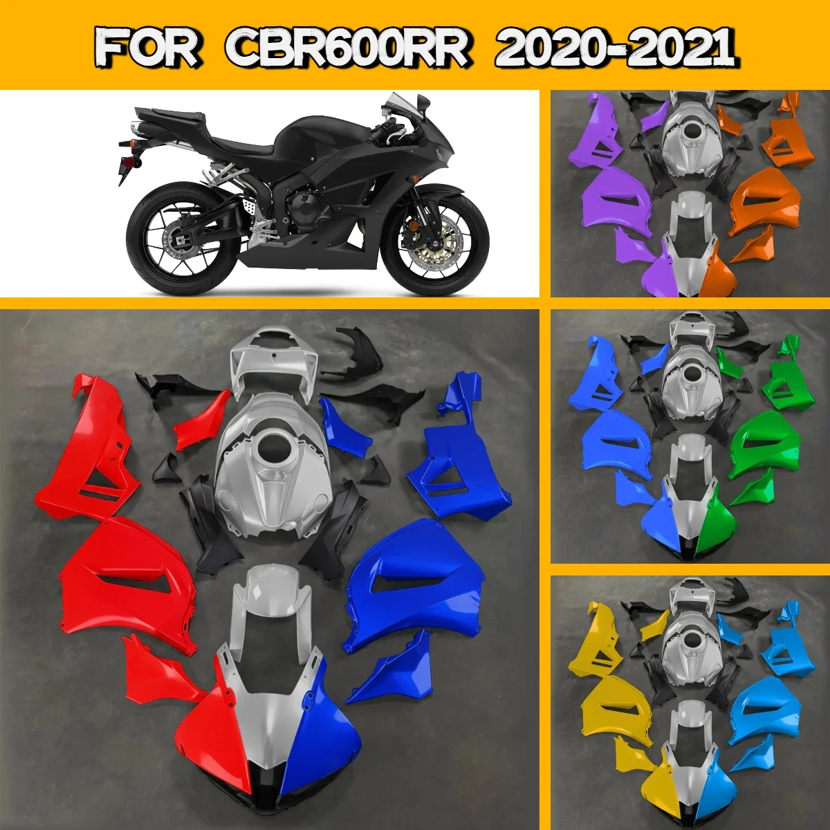 

Full ABS Fairing Panel Kit 2020 2021 CBR600RR Multiple Designs Body Works Cover Fairings for 20 21 Honda CBR 600RR
