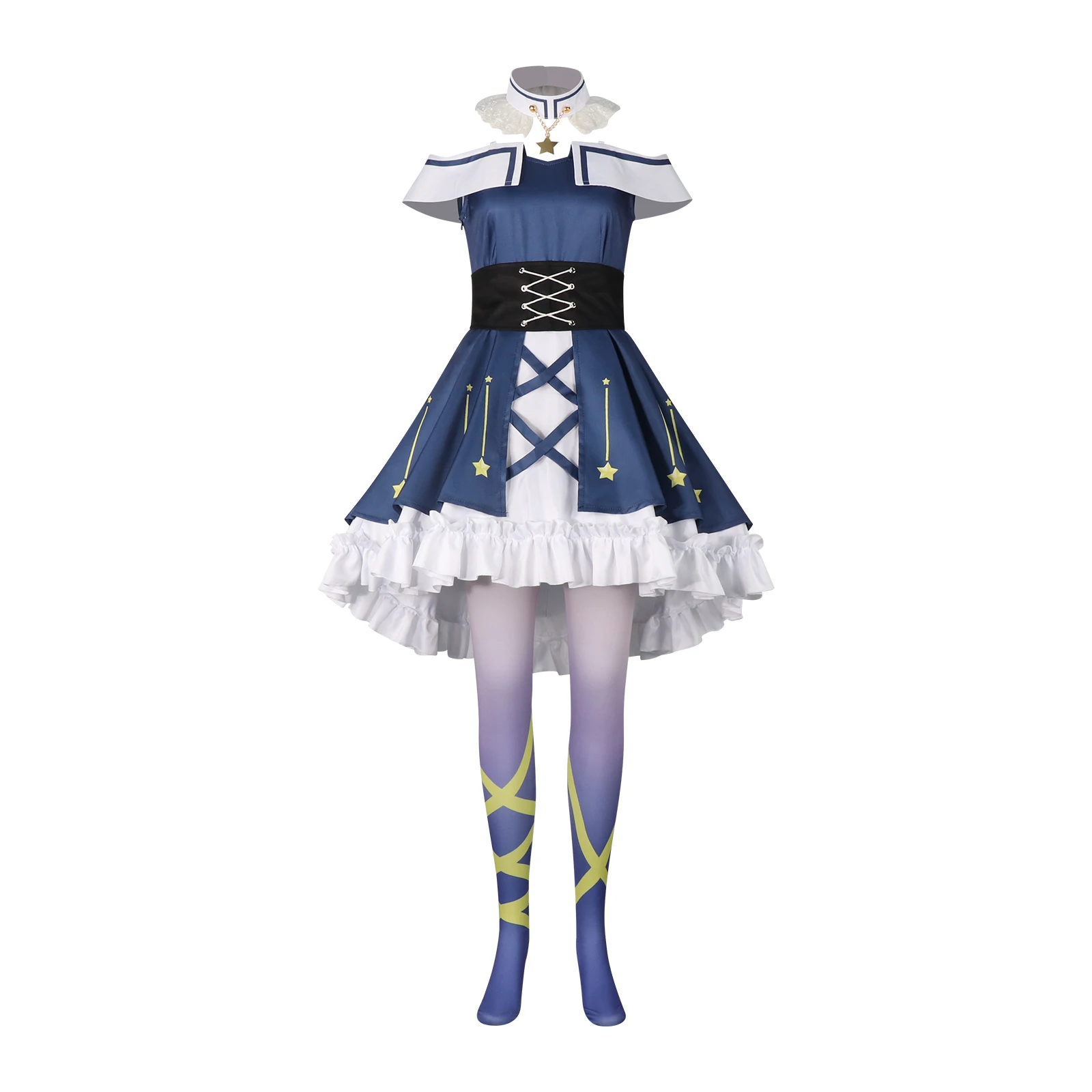 Fuji Miyako Cosplay Anime Game BanG Dream Costume Kawaii Idol Stage Uniform Headwear Goth Lolita  Halloween Party Roleplay